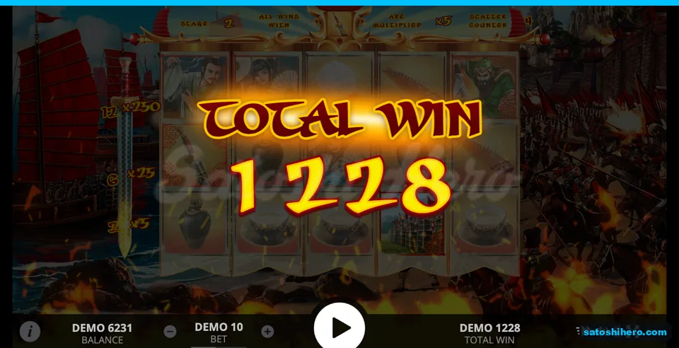 1,228.00 DEMO total win waiting on the collect card