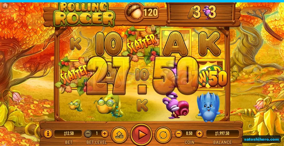 Base spin paid 27.50 with two scatters visible