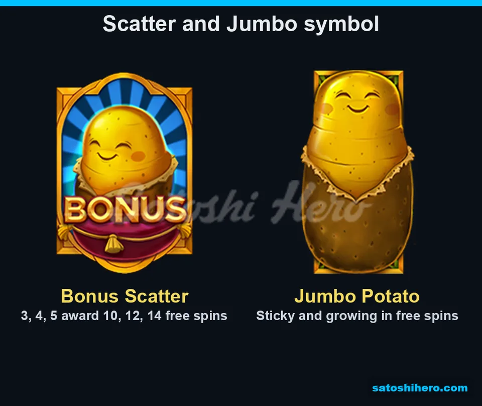 Scatter and jumbo potato symbols shown together