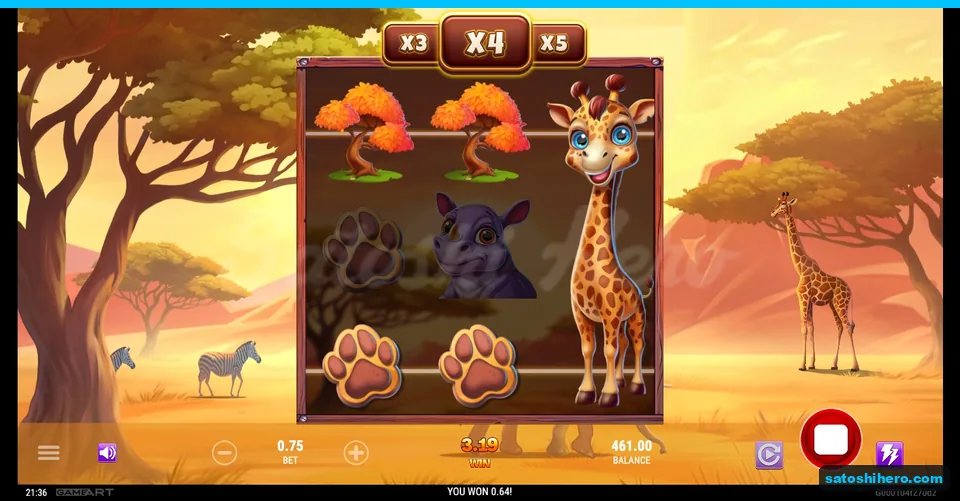 x4 highlighted above giraffe wild and 3.19 win