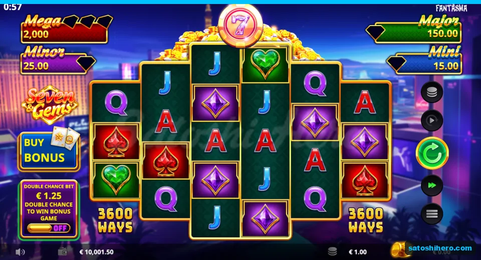 Opening grid settled with jackpot bars