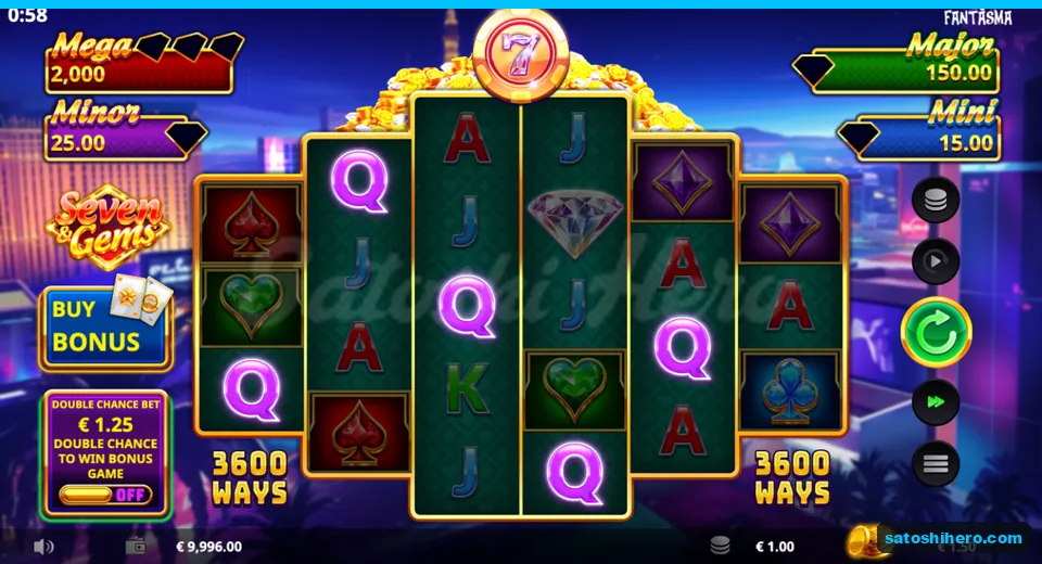 $1.50 win counter with queens glowing