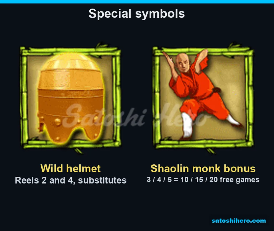 Feature symbols revealed golden helmet and red-robed monk