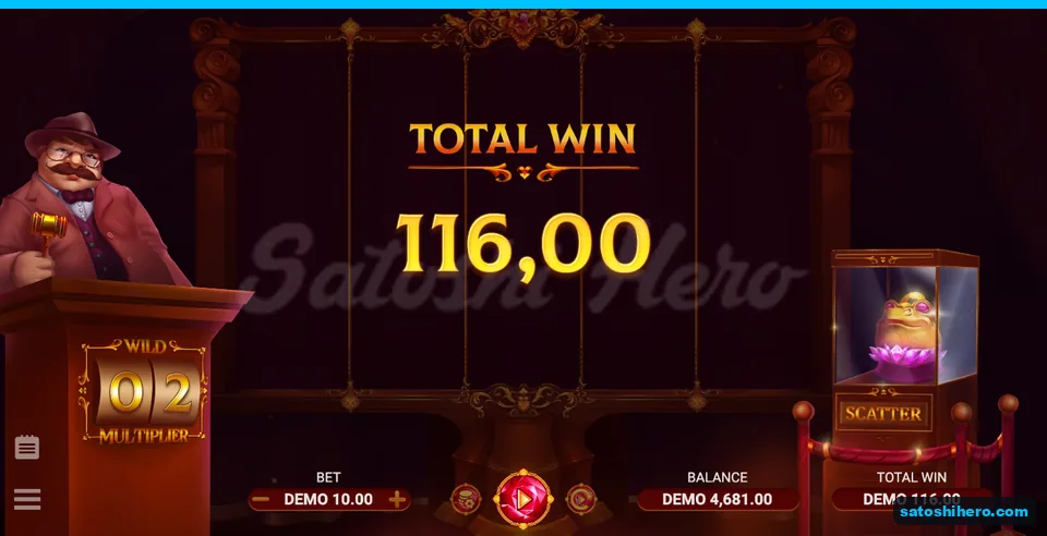 116.00 total win card after free spins