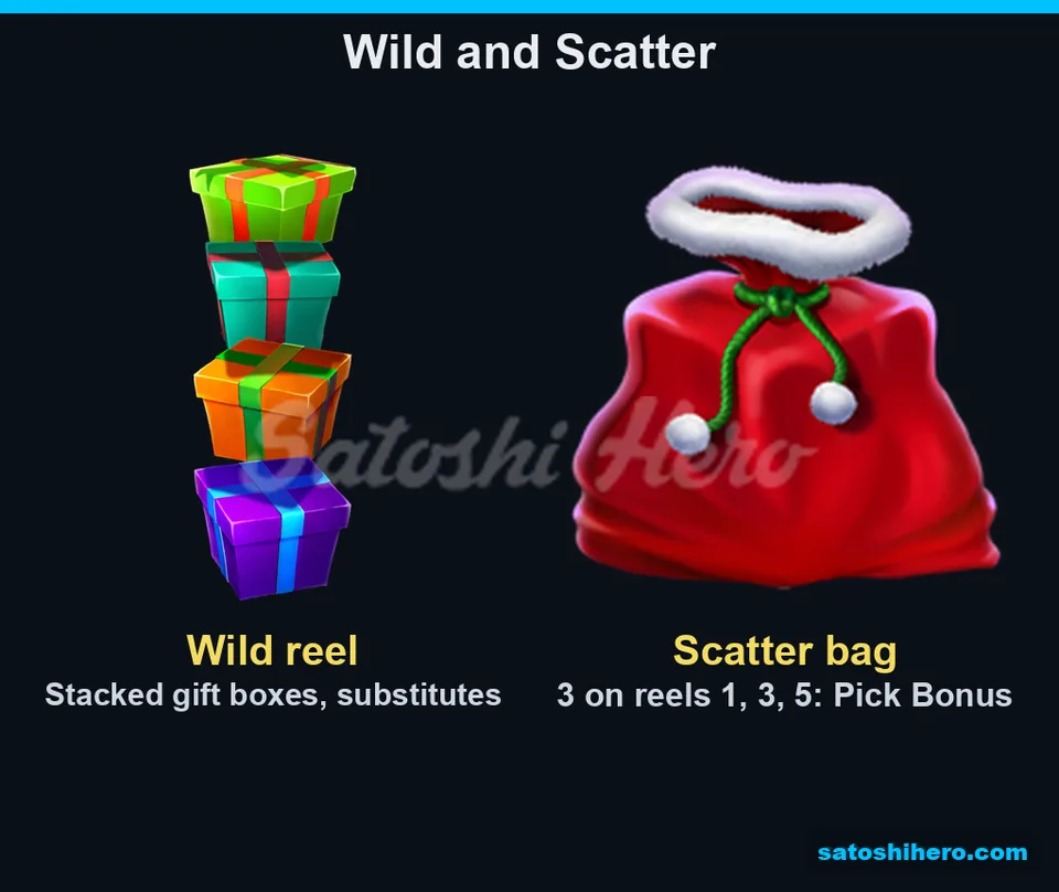 Wild gift stack beside red scatter bag