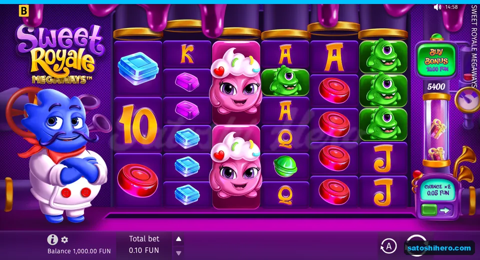 Base screen with 1,000.00 FUN starting balance