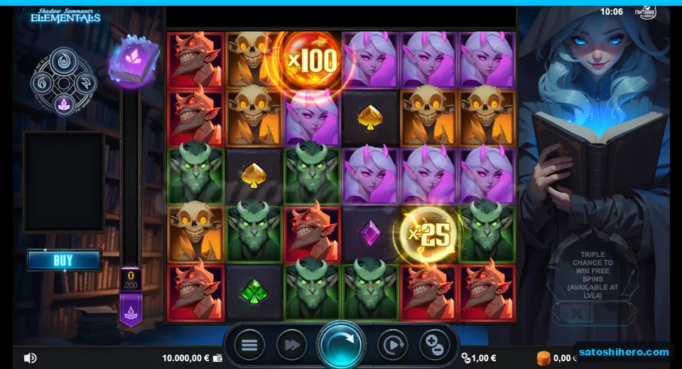 10,000.00 balance beside two multiplier orbs
