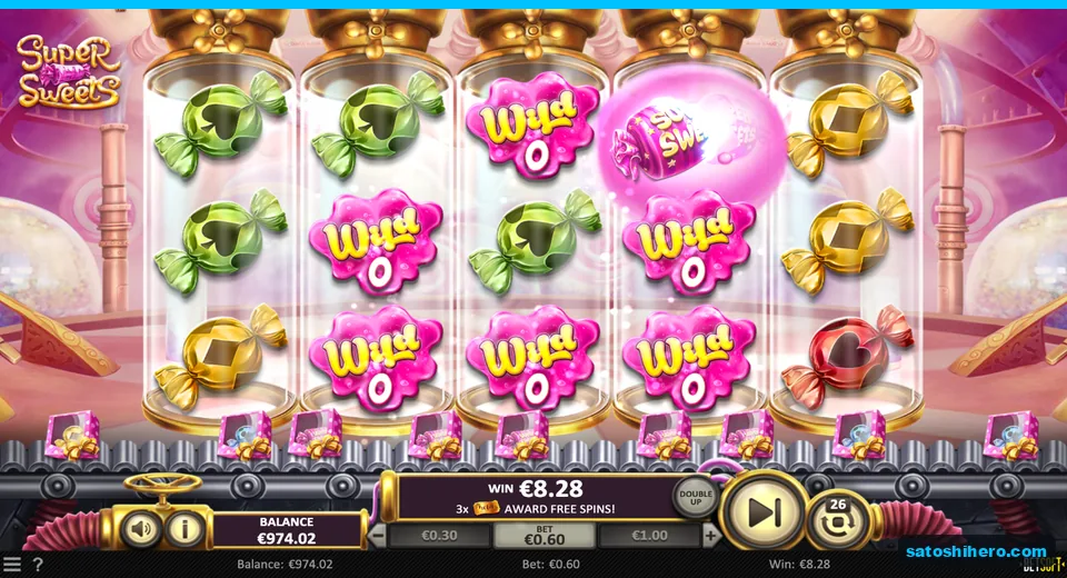 Six wilds locked, 8.28 euro win showing