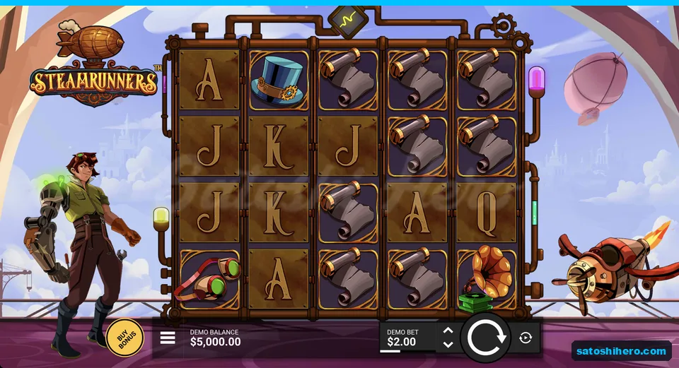 Copper-framed grid with pilot and jet pack