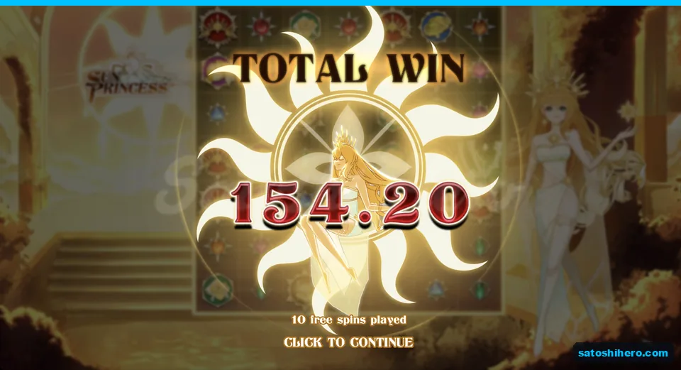 Total win card showing one hundred fifty four dollars