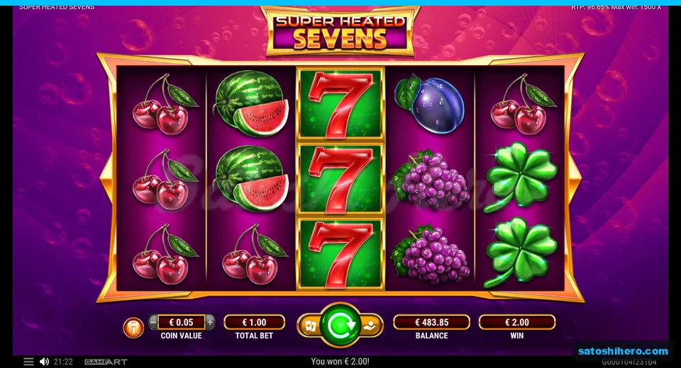 $2.00 win shown with cherries and stacked wild sevens