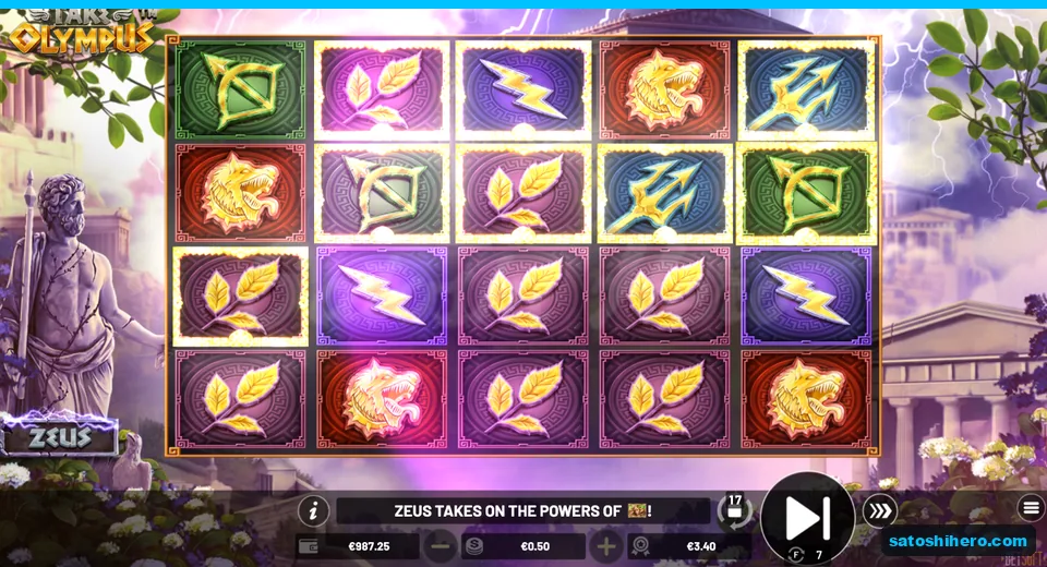 Seven free spins left with $3.40 win