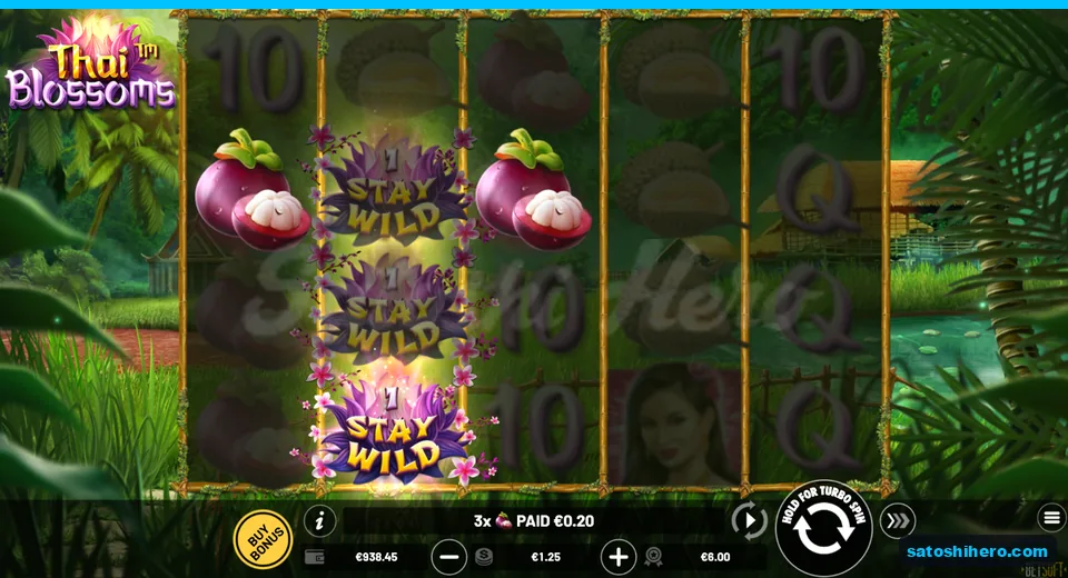 Three lotus counters stacked on reel two
