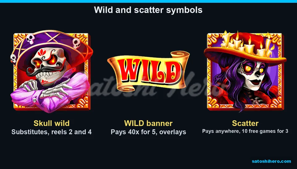 Feature panel opened with Wild and Scatter symbol notes