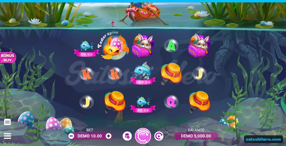 Underwater grid with tagged fish and balance