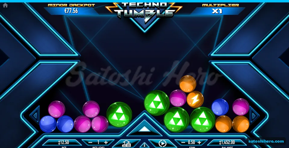 Balls settled beside central launcher