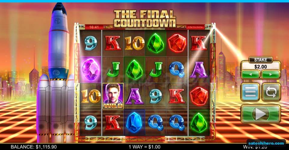 Six-reel grid showing a $1.20 line win