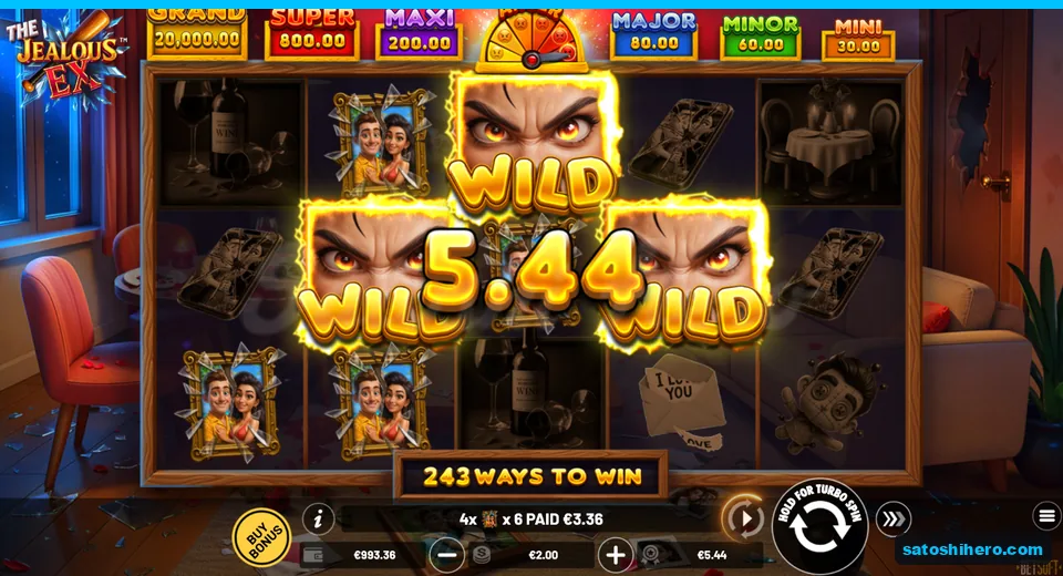 $5.44 base win shown with three Wild symbols