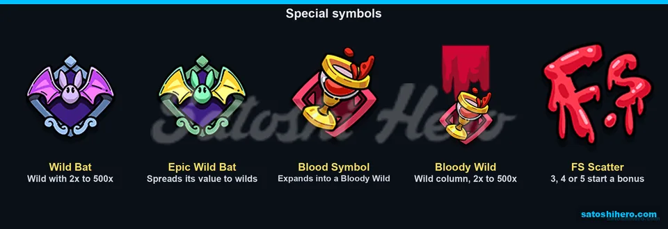 Wild Bat Blood and scatter symbols