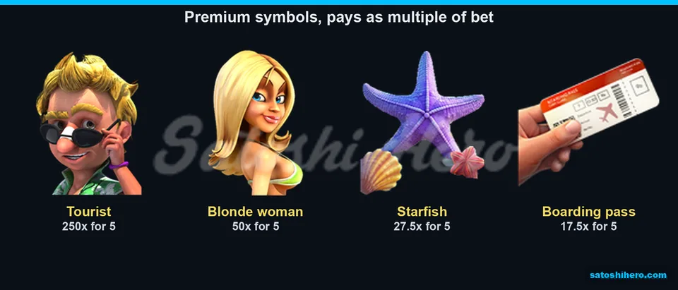 250x tourist pay beside premium symbols