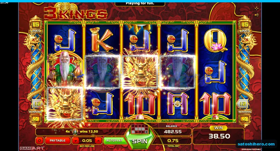 $38.50 win shown with Sage Kings and Dragon Wild
