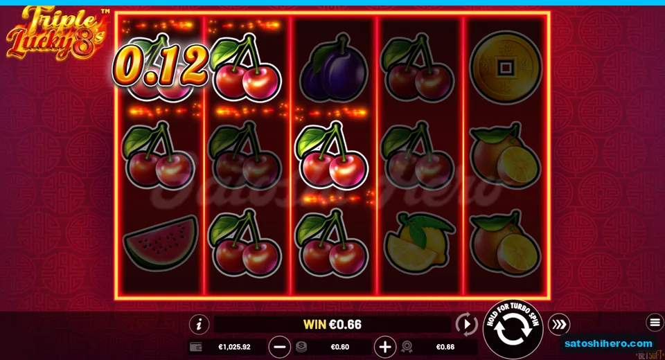 $0.12 cherry win tag on settled reels
