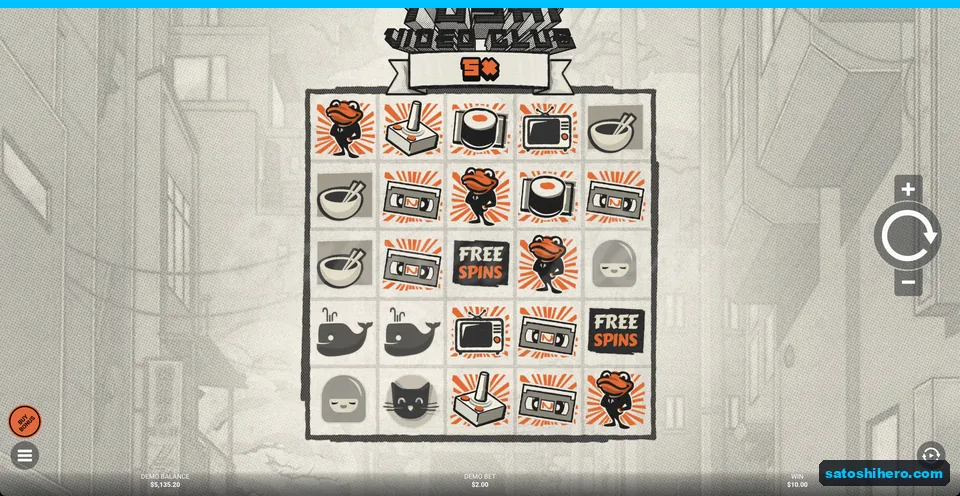 Logo multiplier shows 5x with $10.00 win