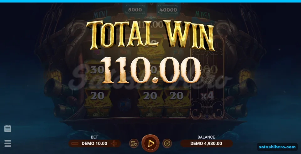 110.00 Total Win over chest board