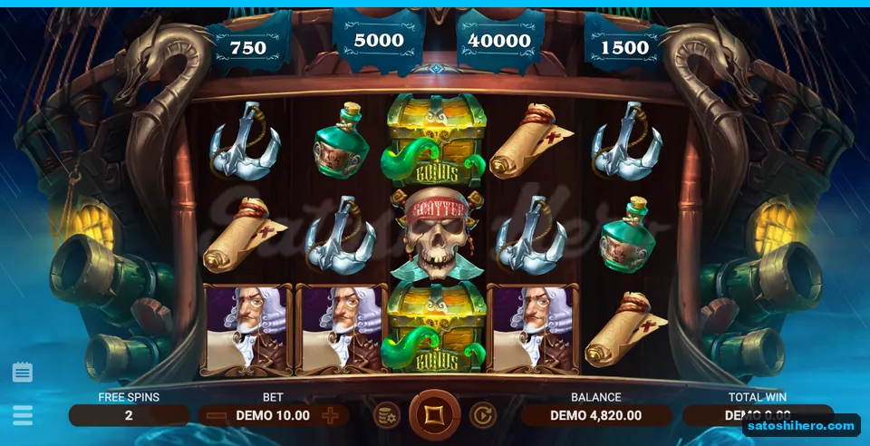 Two spins left with skull and chests