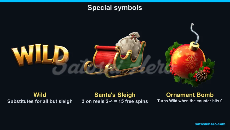 Three special tiles show wild, scatter, and bomb