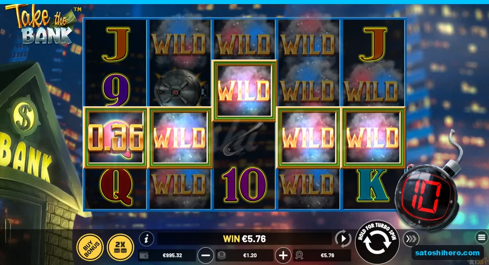 $5.76 win frame with glowing wilds
