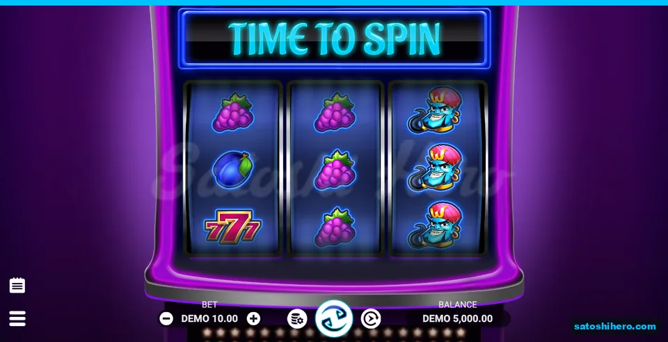 Three Genie Wilds rest among fruit symbols on 3x3 board