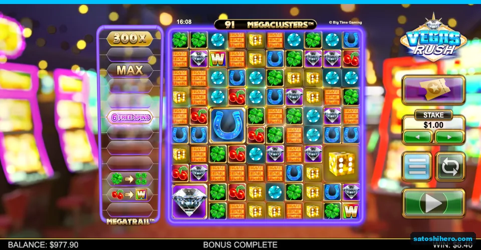 Expanded grid showing 91 clusters and $8.40 win