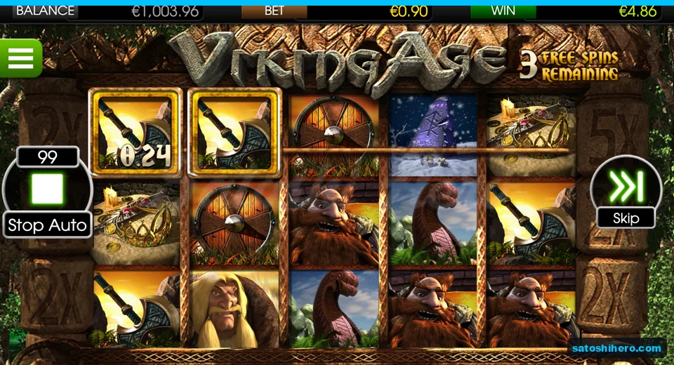 Three free spins left with 2X and 5X