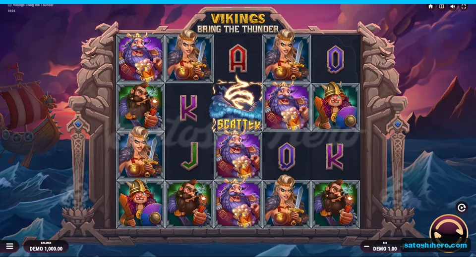 Main screen with Viking portraits and letters