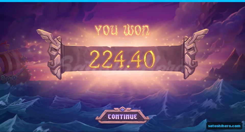 Collect card showing 224.40 total win