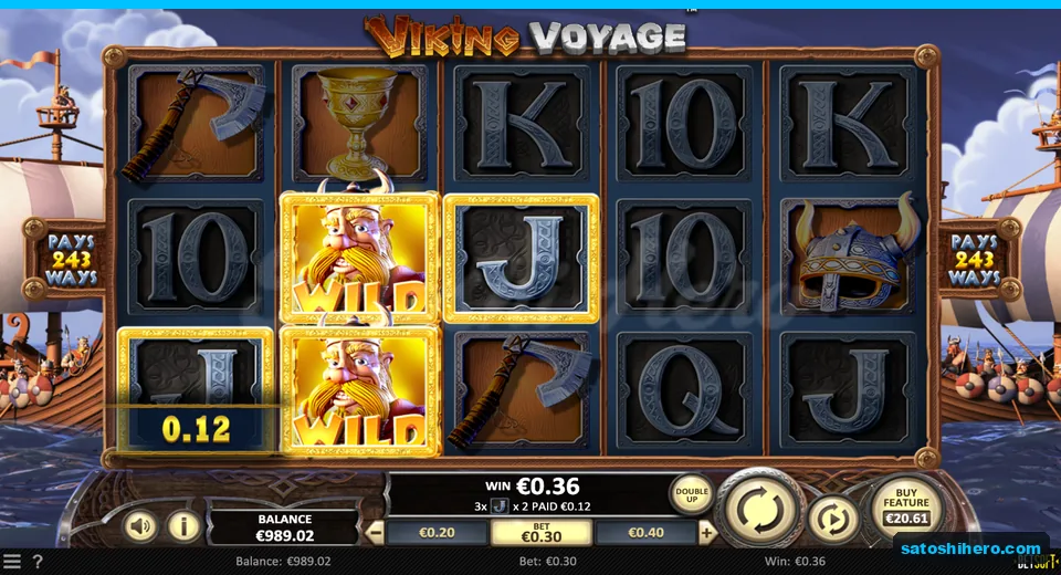 $0.36 win with two wild reels