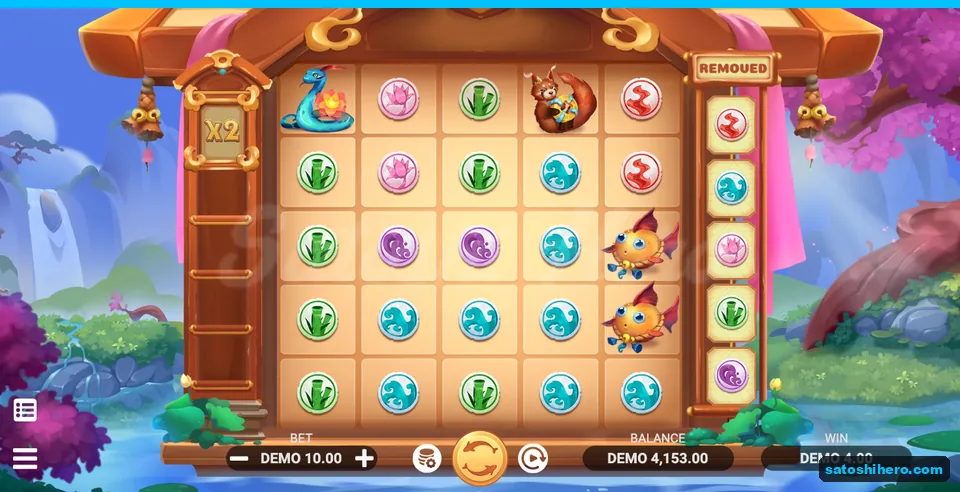 4.00 win settled with bamboo and wave coins