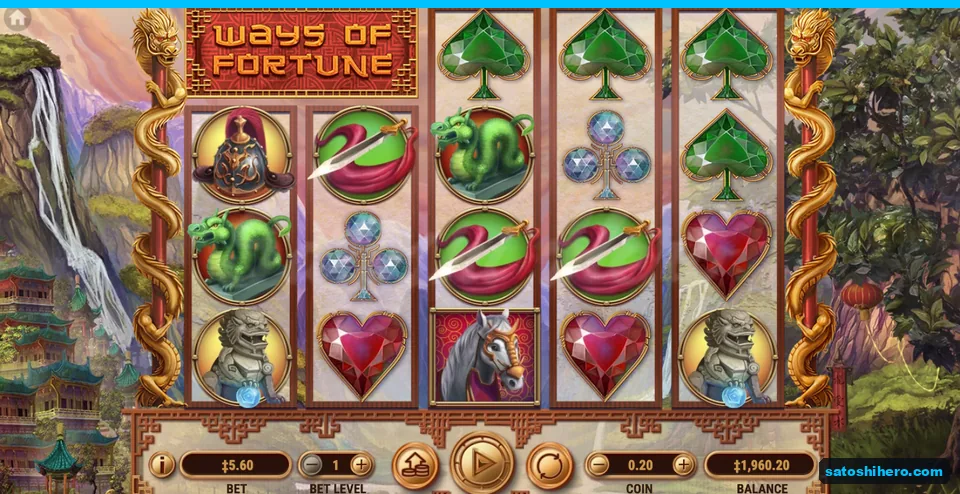 Reels settled with lion dragon helmet symbols