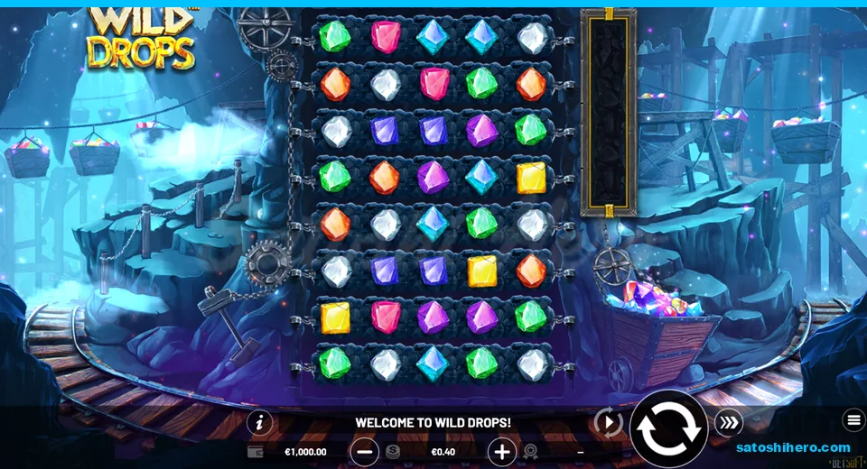 Untouched gem grid at $0.40 stake