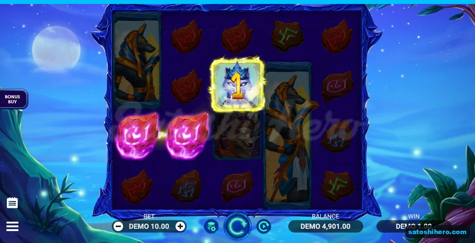 One-unit line win with Wild Wolf centered