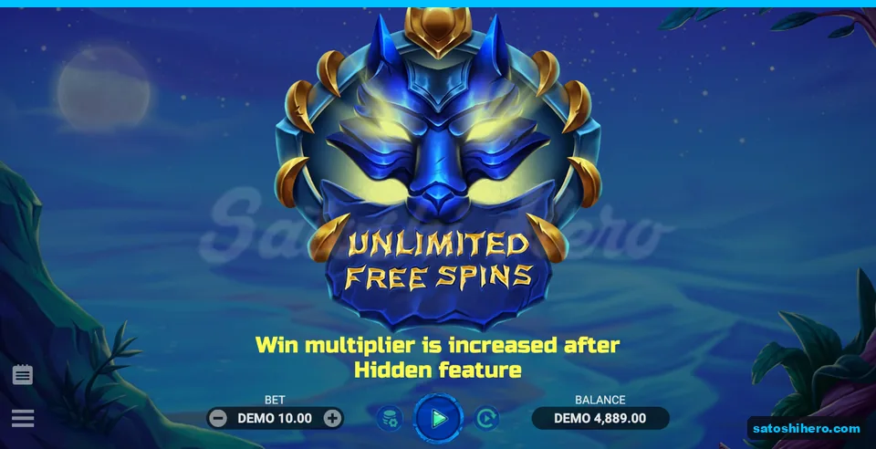 Unlimited Free Spins medallion over purple reels