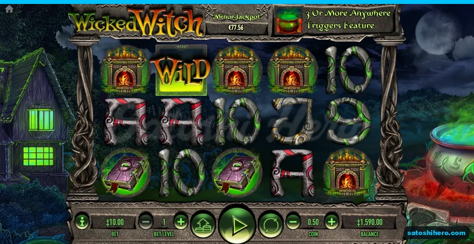 Grid settled with Wild and fireplace symbols