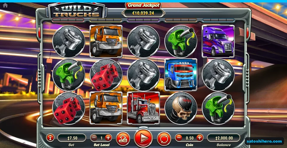 Board settled with trucks and garage symbols