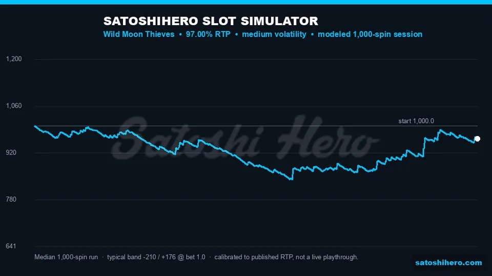 Simulator graph with blue balance line