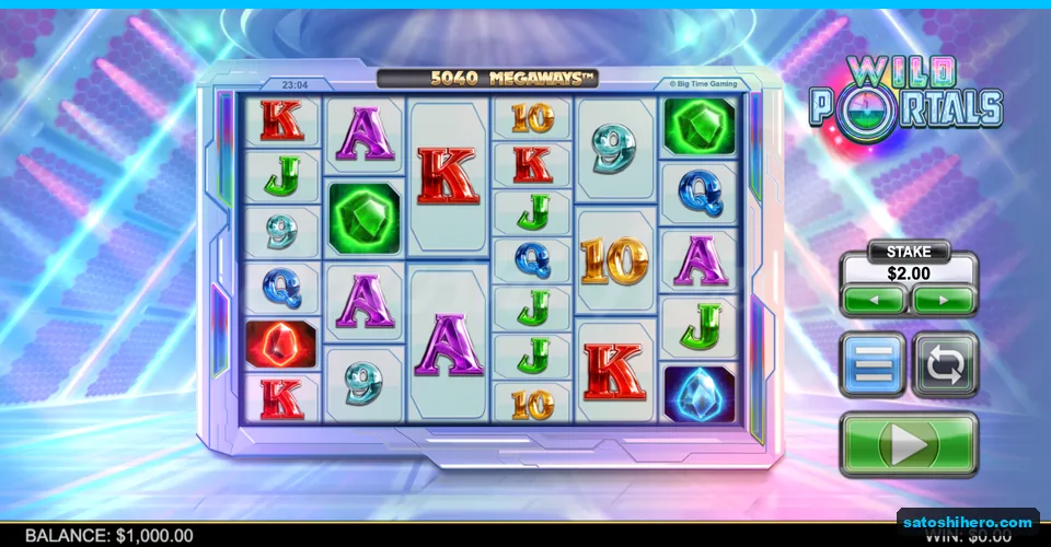 Six-reel grid settled before a paid spin