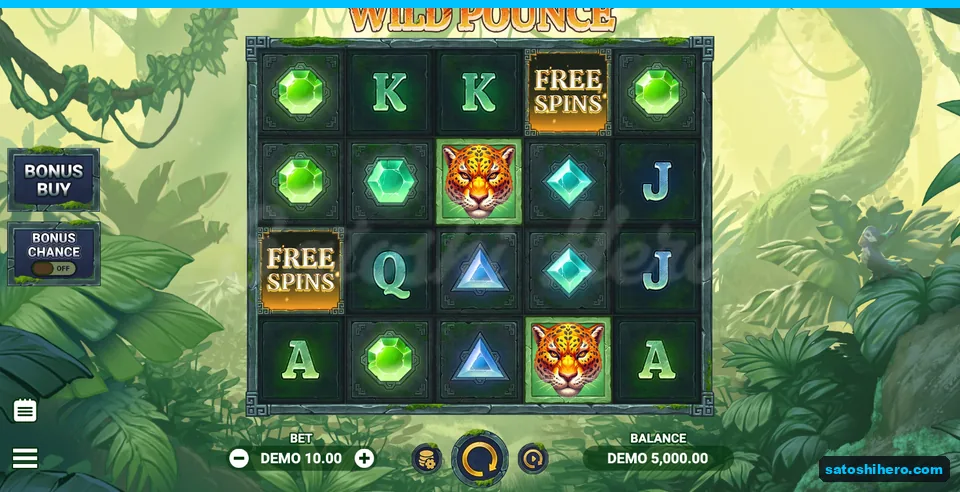 Fresh balance with reels settled in jungle frame