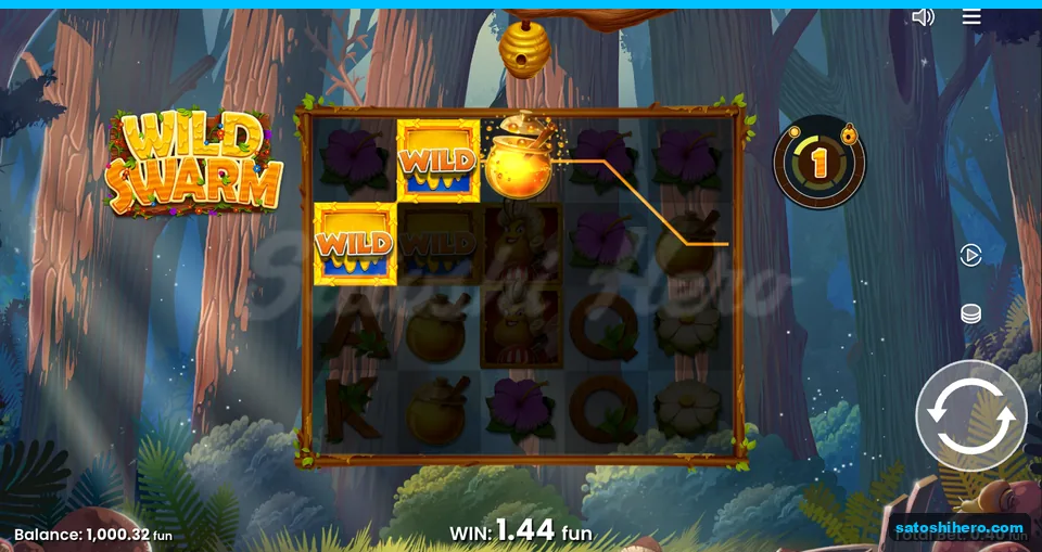 Wild frames and honey pot win line