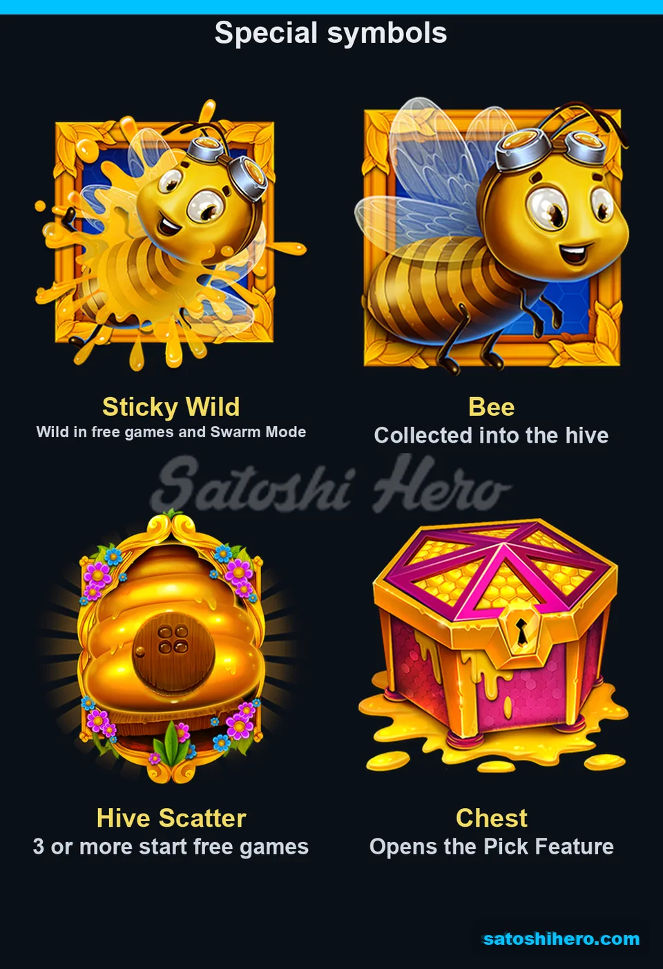 Sticky Wild Bee Hive and Chest symbols