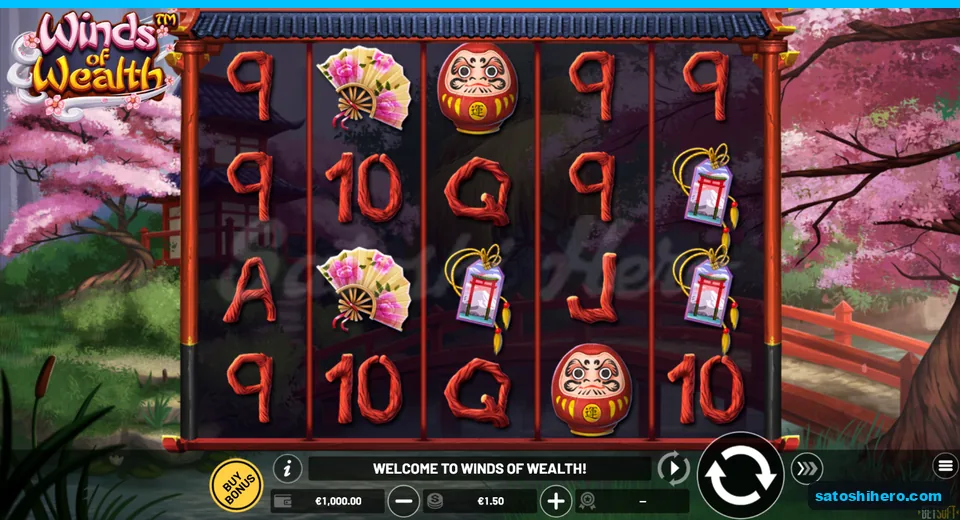 Resting board with $1.50 bet and garden symbols